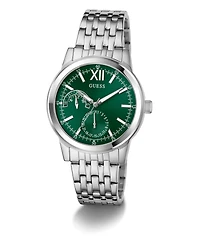 Guess Men's Quartz Silver-Tone Stainless Steel Watch 42mm