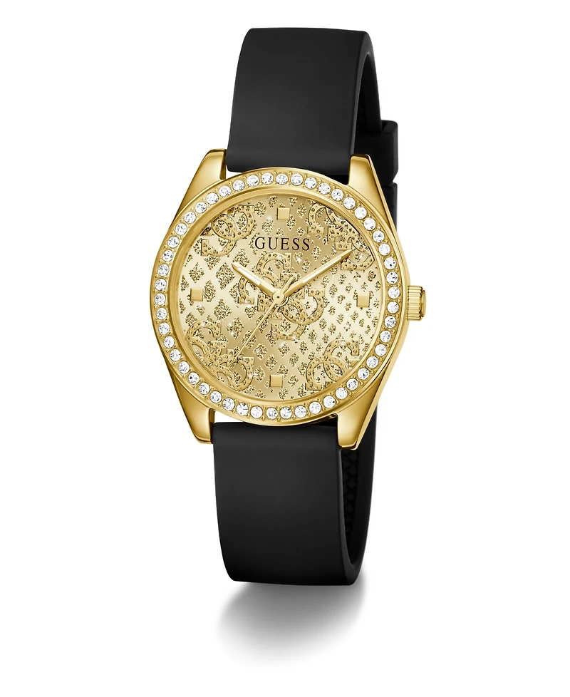 Guess Women's Quartz Black Silicone Watch 32mm