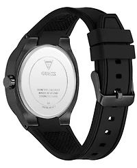 Guess Men's Quartz Black Silicone Watch 42mm