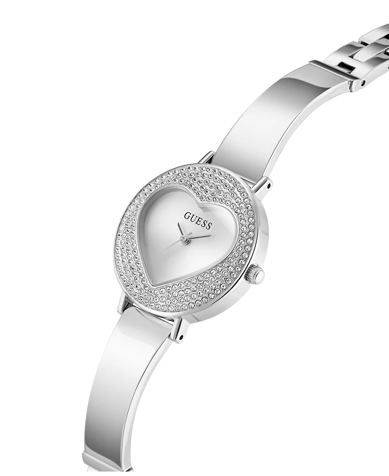 Guess Women's Quartz Silver-Tone Stainless Steel Watch 30mm