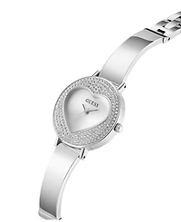 Guess Women's Quartz Silver-Tone Stainless Steel Watch 30mm