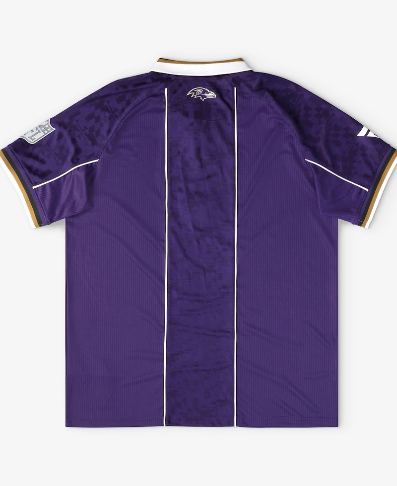 Fanatics Men's Purple Baltimore Ravens Football x Football Collared Fan Top