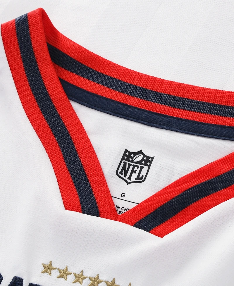 Fanatics Big Boys and Girls White New England Patriots Football x V-Neck Fan Top