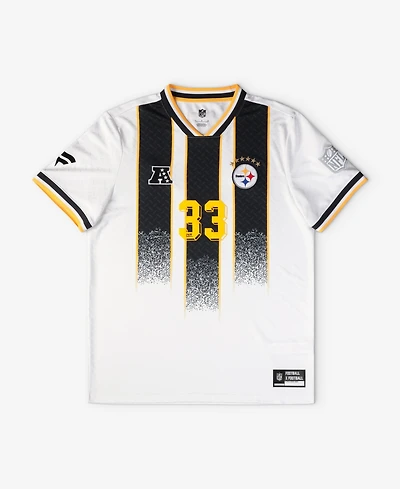 Fanatics Big Boys and Girls White Pittsburgh Steelers Football x Football V-Neck Fan Top