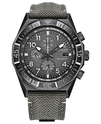 Citizen Men's Nighthawk Sport Casual Gray Nylon Strap Watch 42mm