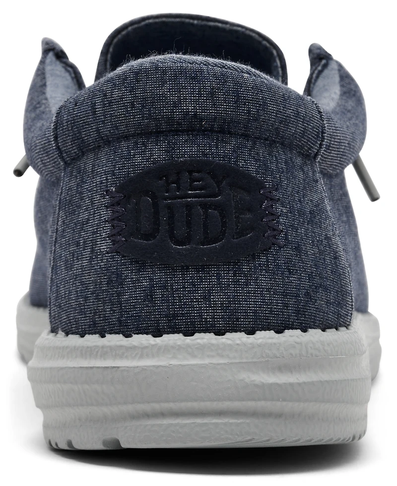 Hey Dude Men's Wally Stretch Jersey Slip-On Lifestyle Moccasin Loafers from Finish Line