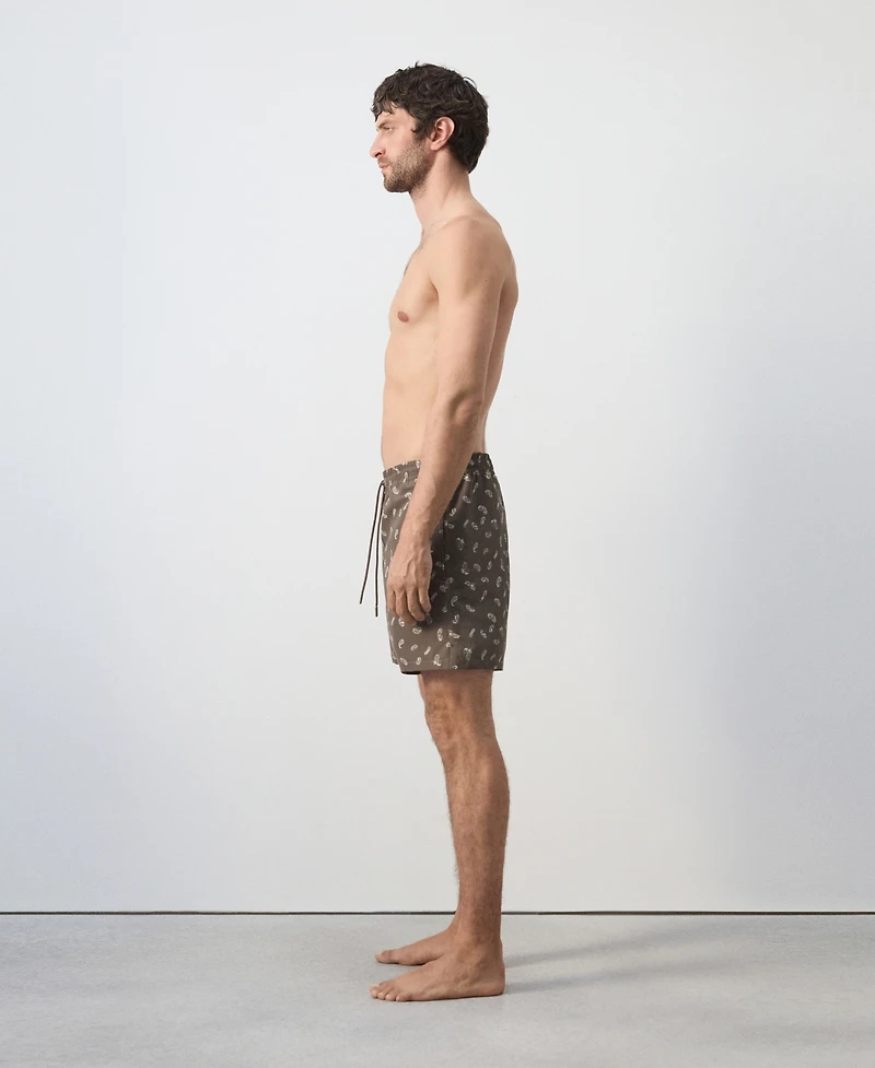 Mango Men's Drawstring Printed Swimsuit
