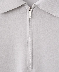 Mango Men's Knitted Zip Polo Shirt