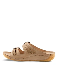 Spring Step Women's Gelatia Slide Wedge with Laser-Cut Detail