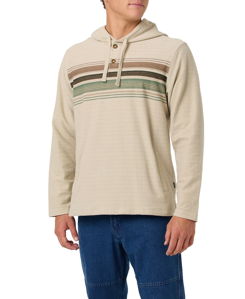 O'Neill Men's Bavaro Block Striped Hooded Poncho Hoodie