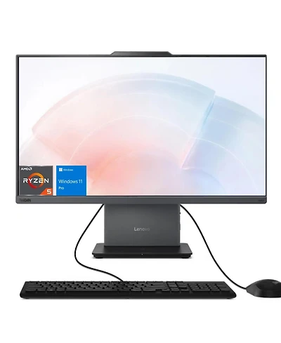 Lenovo ThinkCentre 23.8 Inch Fhd Business All in One, Amd Ryzen 5, Amd Radeon Graphics, 32GB DDR5, 2TB Ssd, Wi-Fi 6, Win11 Pro