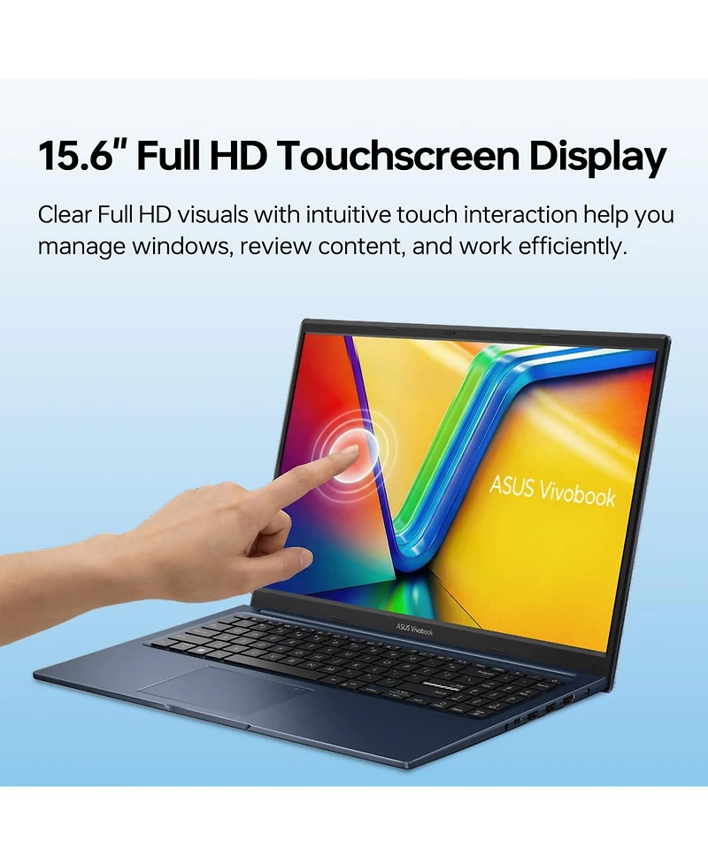Asus Vivobook 15 Laptop 15.6" Touchscreen Intel Core 7 16GB Ram Intel Graphics 512GB Ssd Storage Windows 11 Home 60Hz