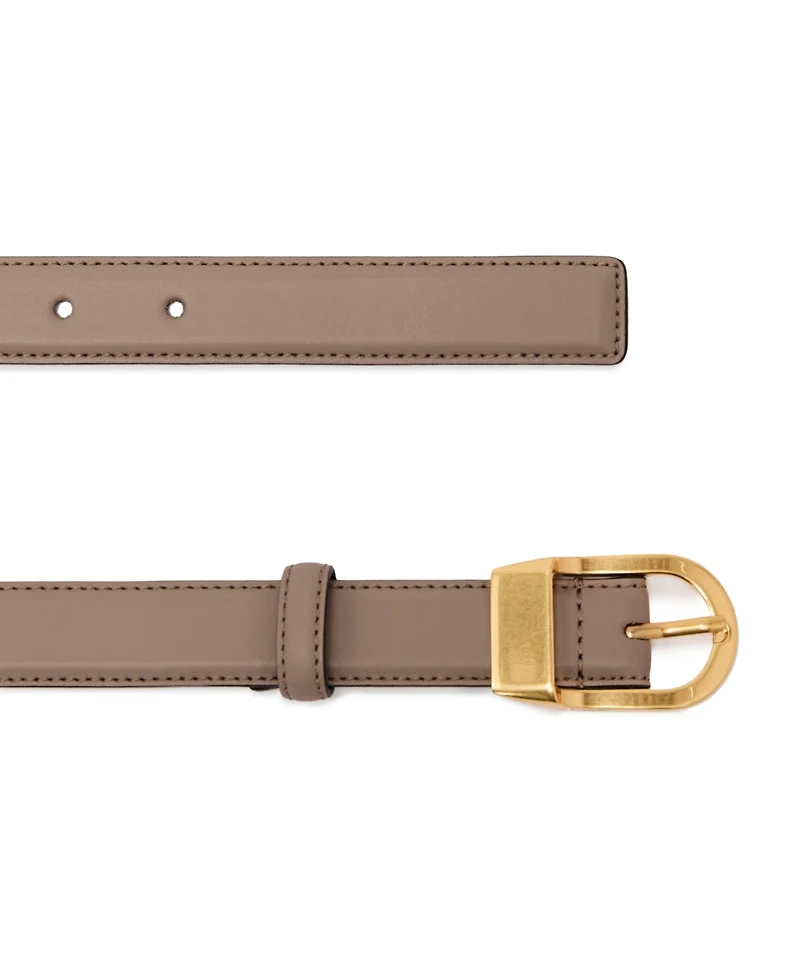Reiss Women's Hazel Leather Curved-Buckle Belt