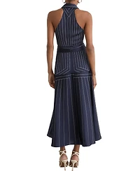 Reiss Women's Casey Striped Fit & Flare Collared Midi Dress
