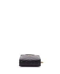 Pre-Owned Gucci Mini Gg Marmont Top Handle Convertible Chain Tote Matelasse Leather