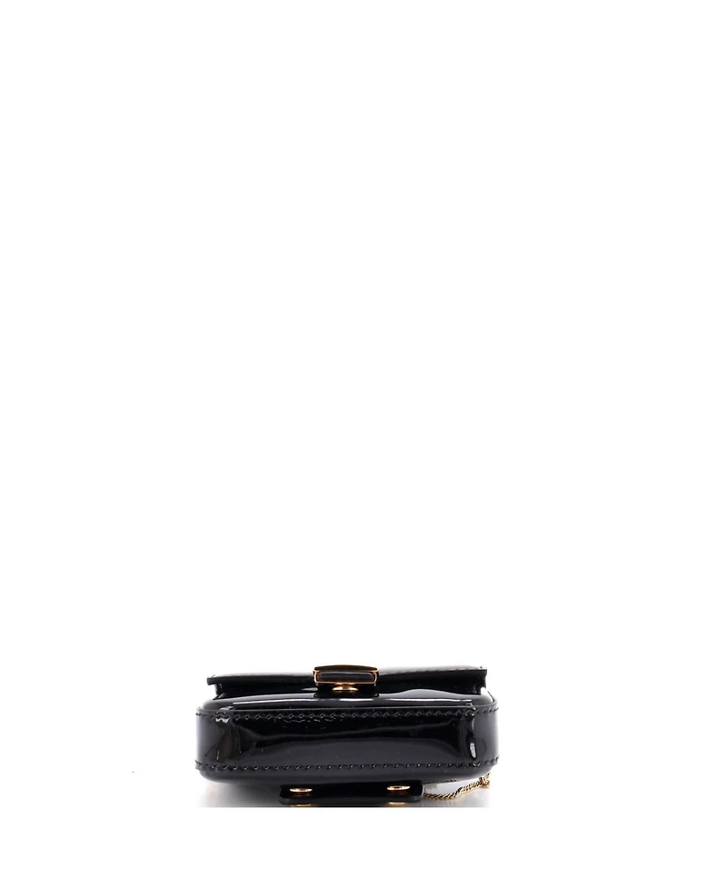 Pre-Owned Fendi Nano Chain Baguette Charm Bag Patent