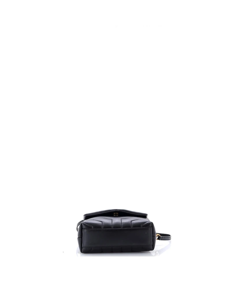 Pre-Owned Saint Laurent Toy Loulou Shoulder Bag Matelasse Chevron Leather