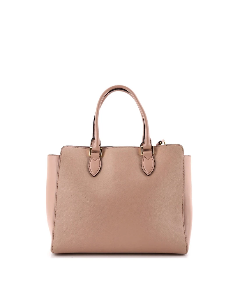 Pre-Owned Prada Medium Convertible Tote Saffiano with Soft Calf