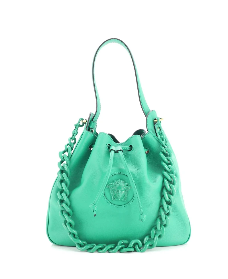 Pre-Owned Versace Large La Medusa Bucket Leather