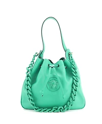 Pre-Owned Versace Large La Medusa Bucket Leather