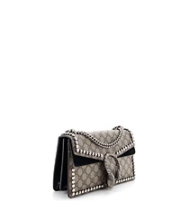 Pre-Owned Gucci Medium Dionysus Bag Crystal Embellished Gg Coated Canvas