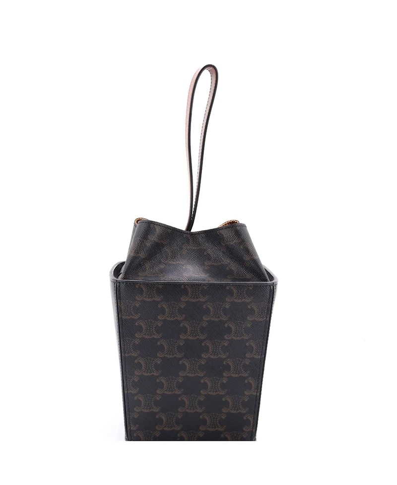 Pre-Owned Celine Strap Box Top Handle Bag Triomphe Coated Canvas