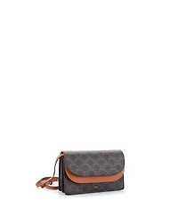 Pre-Owned Celine Wallet on Strap Triomphe Coated Canvas
