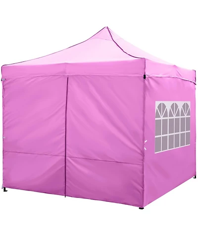 Gouun Pop Up Canopy Tent with 4 Sidewalls Stakes and Wheeled Bag