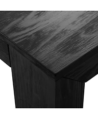 Plank+Beam 72" Modern Dining Table for 6, Solid Wood Rectangular Kitchen/Dining Room, Seashell Wirebrush