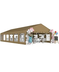 Asagikoiai 19.7 x 39.3 Feet Heavy Duty Party Tent, Large Outdoor Canopy Wedding Marquee with Windows