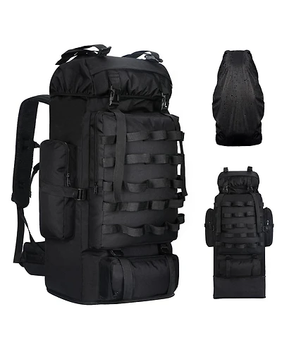 Piscifun 70L 100L Expandable Waterproof Hiking Backpack With Rain Cover Molle System For Camping Trekking