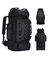 Piscifun 70L 100L Expandable Waterproof Hiking Backpack With Rain Cover Molle System For Camping Trekking