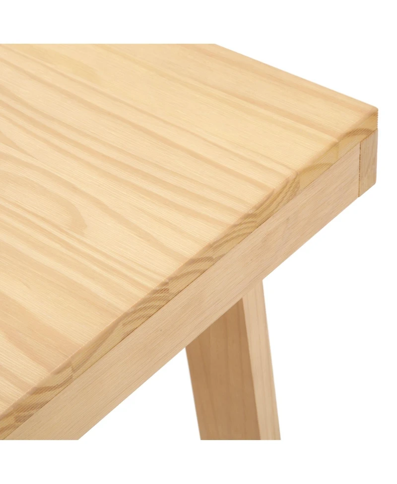 Plank+Beam Classic Solid Wood Dining Table Set with 2 Benches