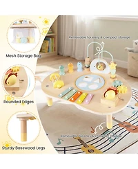 Hongge 7-in-1 Wooden Activity Table, Ages 12 Months+