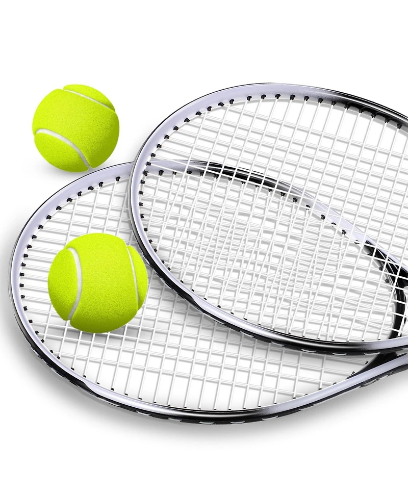 Aofar 4 Pack Tennis Rackets Adult Recreational Pre Strung Lightweight Balls Overgrips