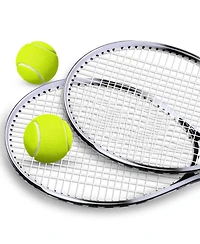 Aofar 4 Pack Tennis Rackets Adult Recreational Pre Strung Lightweight Balls Overgrips