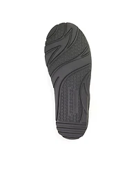 Dearfoams Men's Fireside by Grafton Sport Knit Water Repellent Twill Clog Slippers