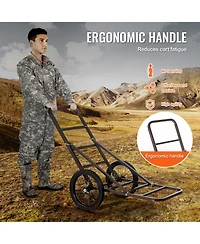 Hongge Heavy Duty Folding Deer Cart Rated to 300 lbs Hauling Capacity