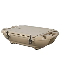 Hongge 40 Qt Floating Ice Chest Cooler with Dry Storage Compartment