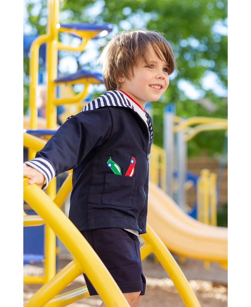 Florence Eiseman Baby Boy (12M-24M) Reversible Jacket With Cars and Tools