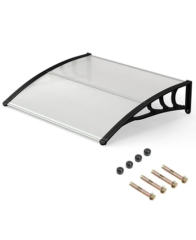 Gouun 39 x 30 In Outdoor Front Door Window Awning Door Canopy Exterior