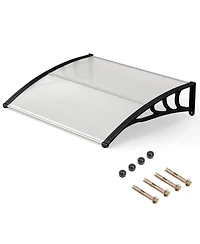 Gouun 39 x 30 In Outdoor Front Door Window Awning Door Canopy Exterior
