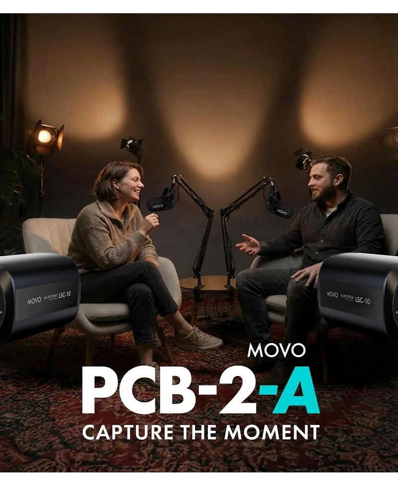 Movo 4K Two-Person Video Podcast Equipment Bundle