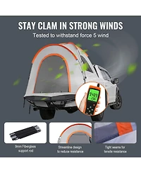 Hongge Double Layer Pickup Truck Bed Tent for 6.4 to 6.7 feet Beds
