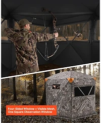 Portable 6 to 7 Person Camouflage Ground Hunting Blind Shelter