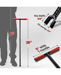 Xdovet Water Meter Key Steel T Handle Shut Off Tool U-shaped Head