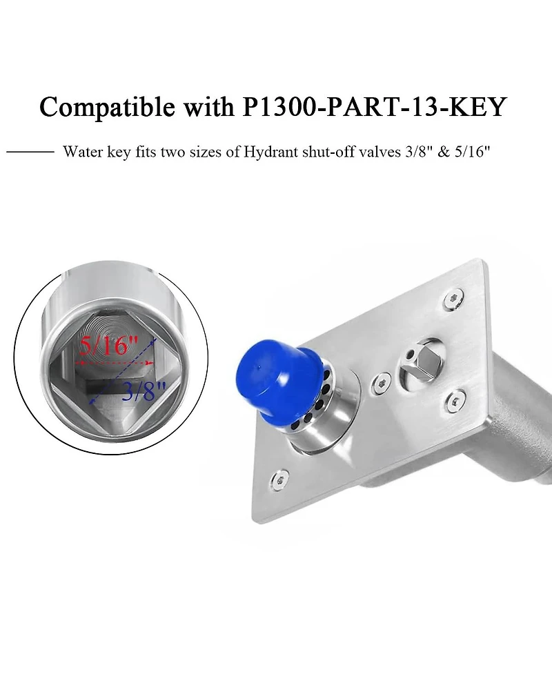 Xdovet Water Key Spigot Hydrant Faucet Sillcock Tool