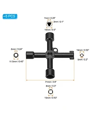 Xdovet 4 Way Utility Key Multifunction Wrench For Valve Spigots Cabinet