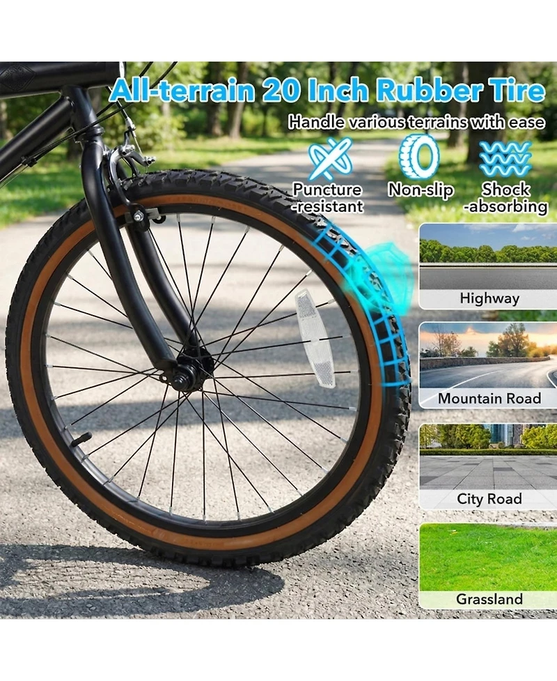 Hongge 20-Inch Led Commuter Bike with Wireless Stereo Speakers