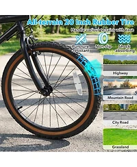 Hongge 20-Inch Led Commuter Bike with Wireless Stereo Speakers
